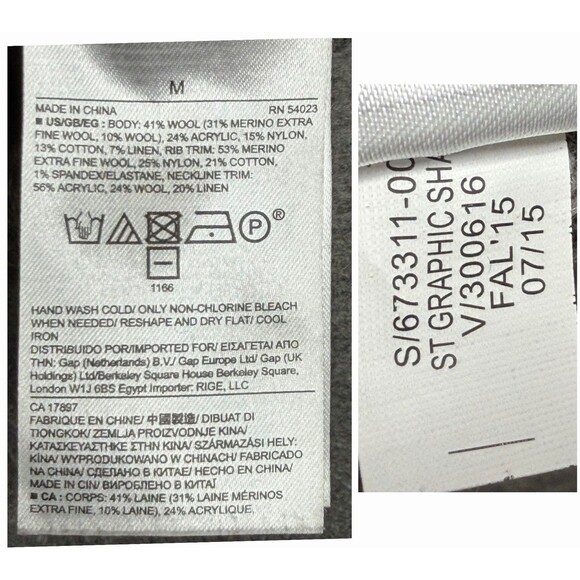 Banana Republic Men's M Wool Button Front Shawl Collar Cardigan Sweater Tribal - Picture 12 of 16